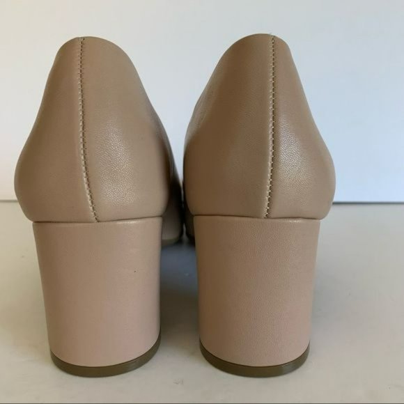 Naturalizer Warner Nude Square Toe Slip On Block Heel Pump 8.5 - Picture 2 of 10
